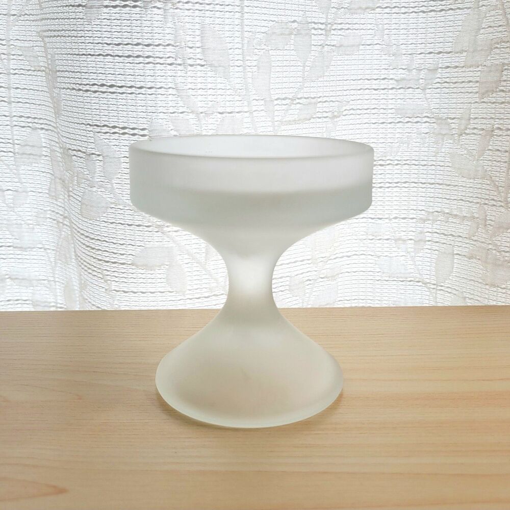 Vintage L.E. Smith Fairy Lamp Frosted Glass Pedestal Base Bottom Replacement MCM
